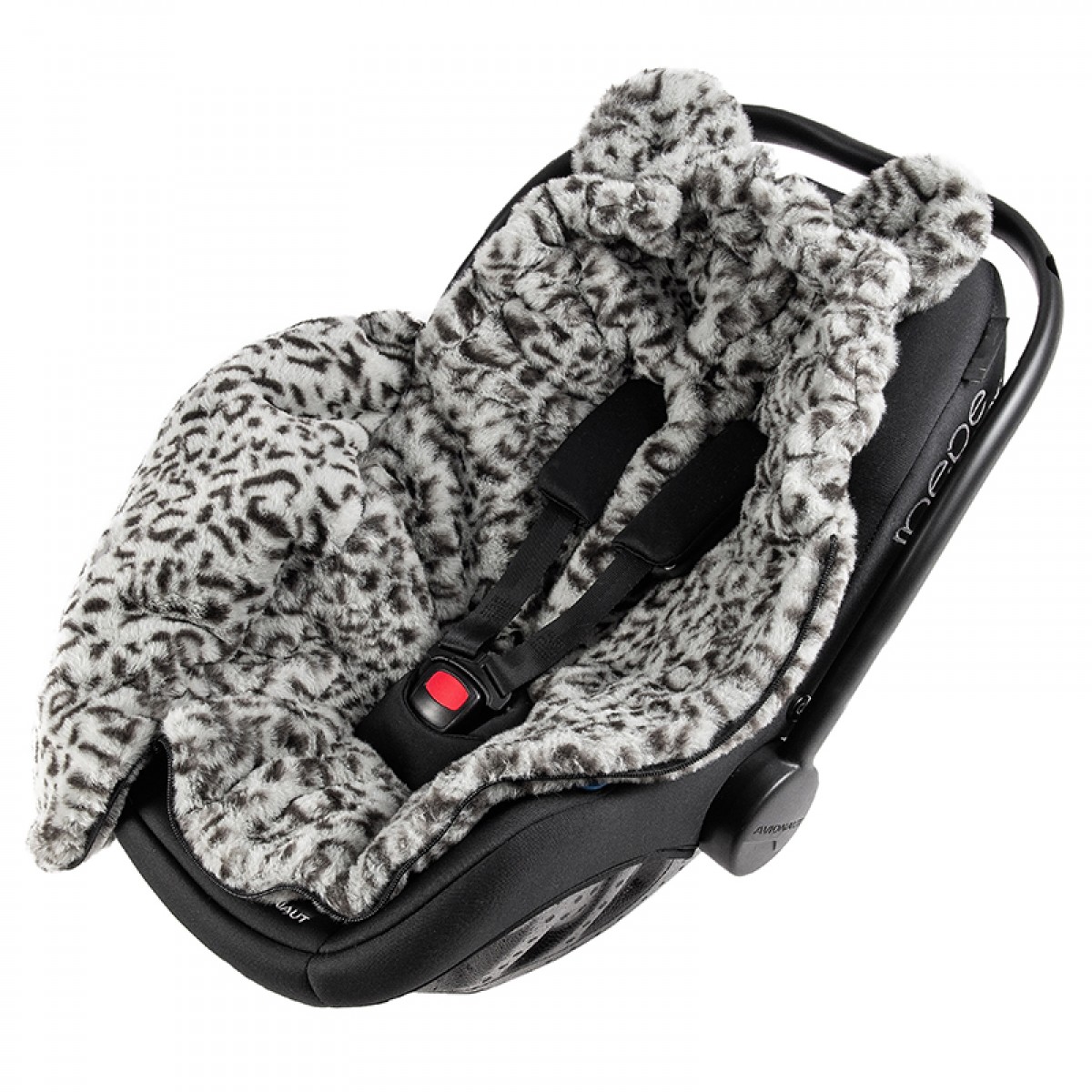 Ποδόσακος Καροτσιού / Καθίσματος Αυτοκινήτου iBebe Mini Me Velour Grey / Black Leopard