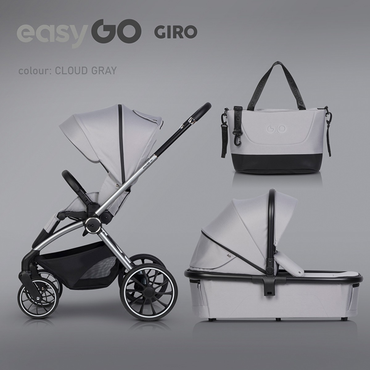 Πολυκαρότσι EasyGo Giro 2in1 Cloudy Grey