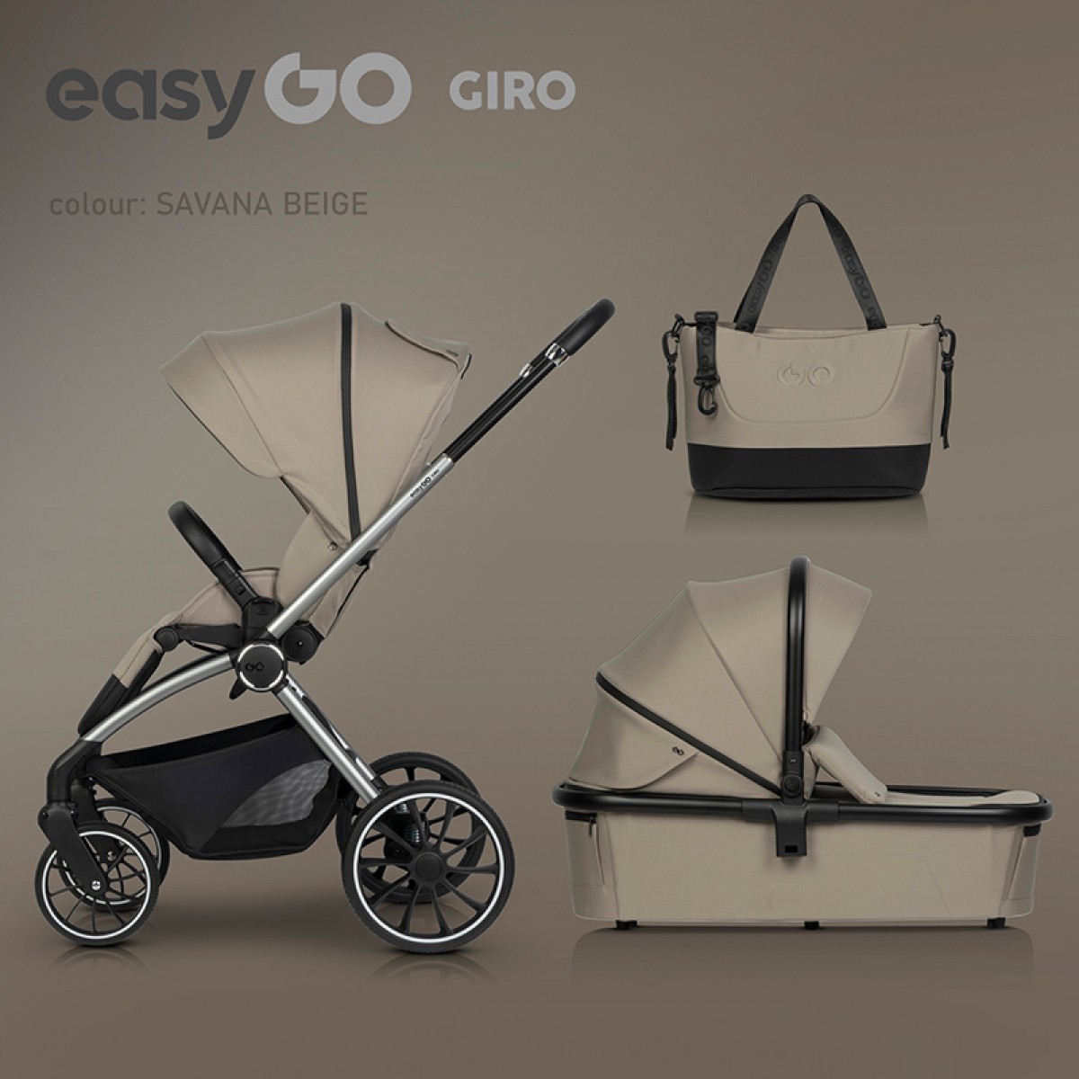Πολυκαρότσι EasyGo Giro 2in1 Savanna Beige