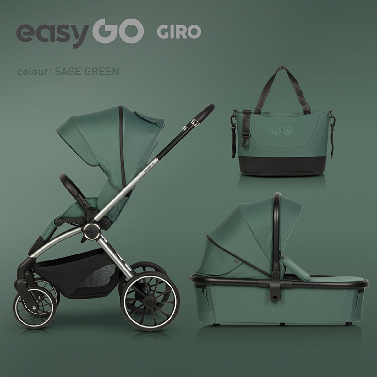 Πολυκαρότσι EasyGo Giro 2in1 Sage Green