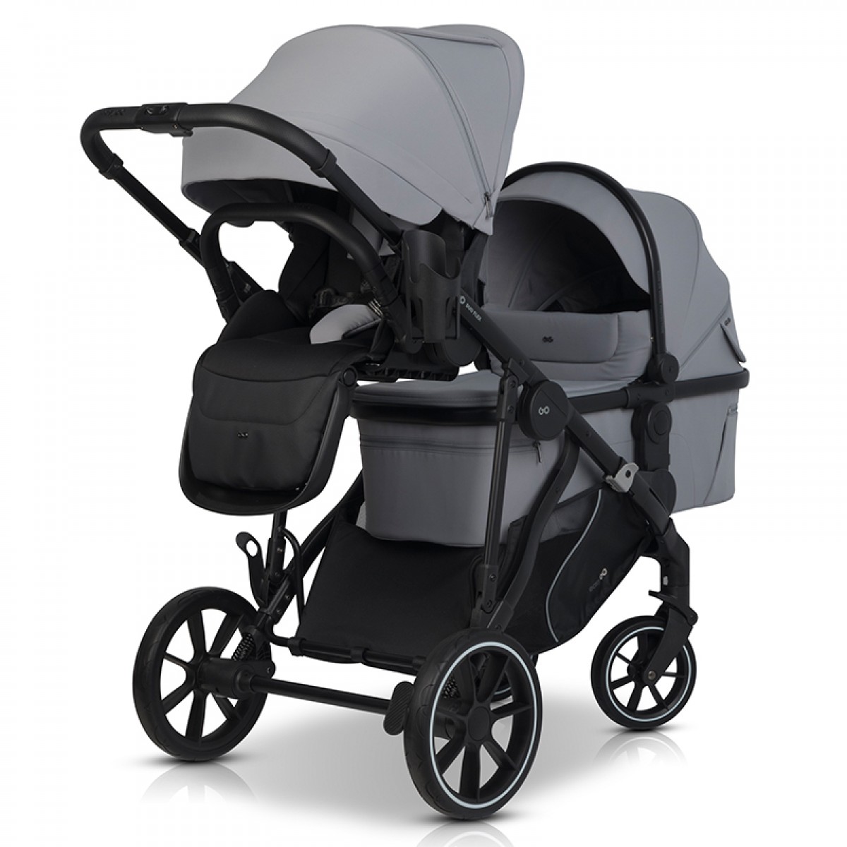 Καρότσι Διδύμων Eurocart EasyGo Duoflex Cloudy Grey (2+1)