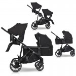 Καρότσι Διδύμων Eurocart EasyGo Duoflex Ebony Black (2+1)