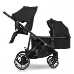 Καρότσι Διδύμων Eurocart EasyGo Duoflex Ebony Black (2+1)