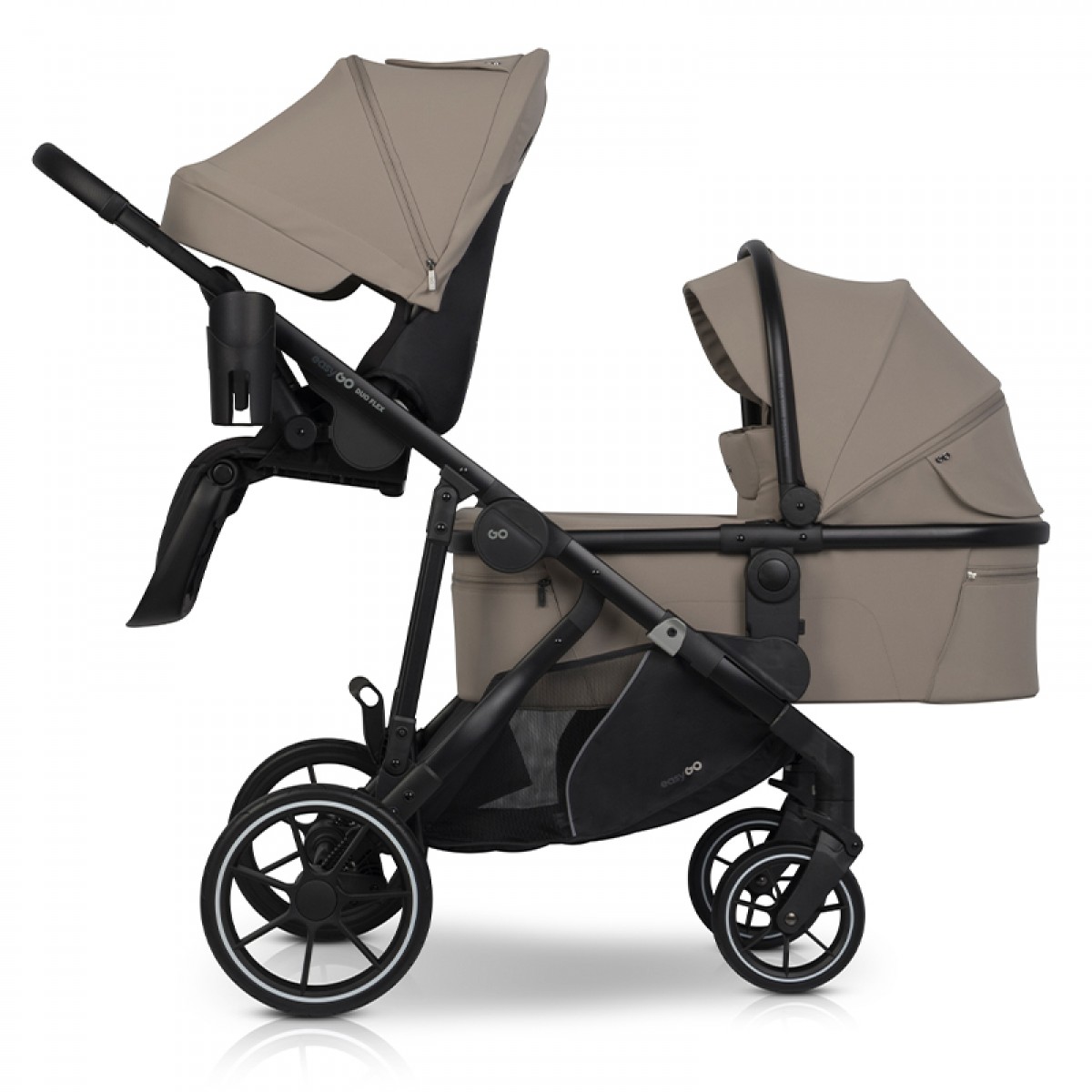 Καρότσι Διδύμων Eurocart EasyGo Duoflex Savana Beige (2+1)