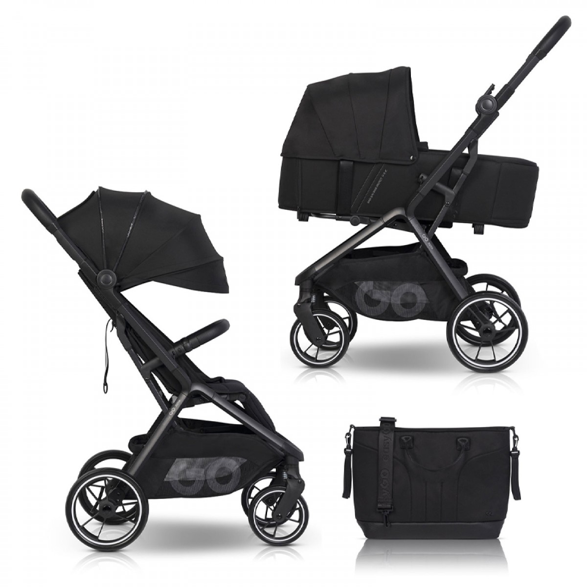 Καρότσι Eurocart EasyGo Zoya 2in1 Ebony Black