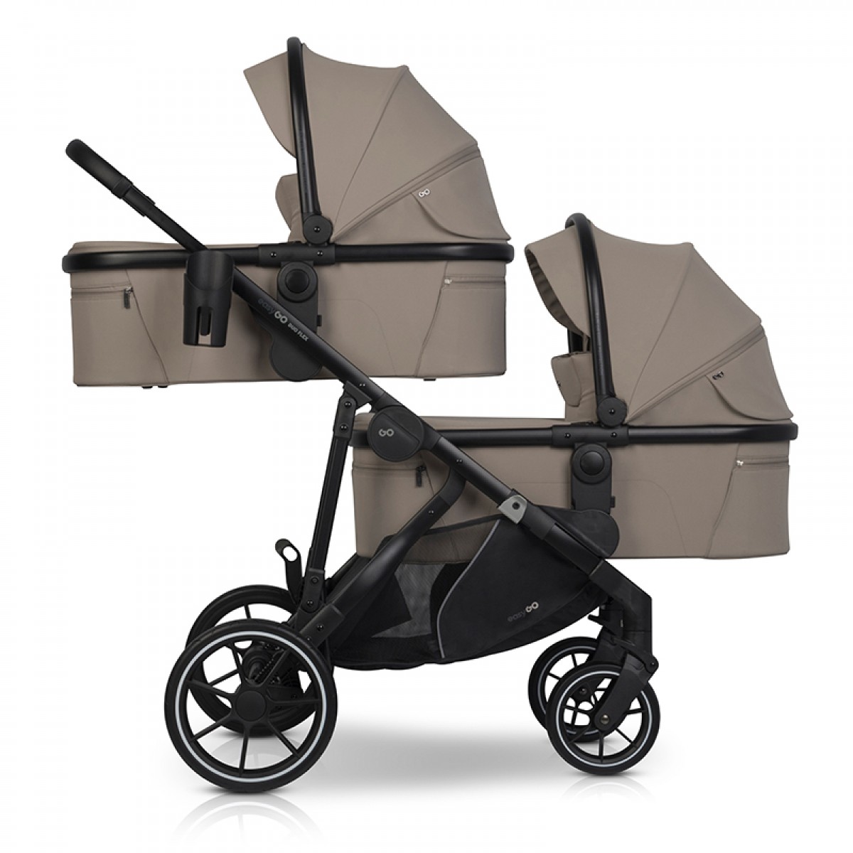 Καρότσι Διδύμων Eurocart EasyGo Duoflex Savana Beige (2+2)