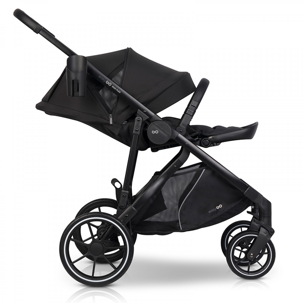 Καρότσι Διδύμων Eurocart EasyGo Duoflex Ebony Black (2+2)