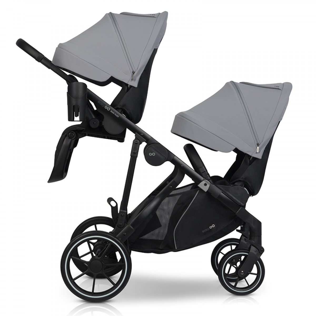 Καρότσι Διδύμων Eurocart EasyGo Duoflex Cloudy Grey (2+2)