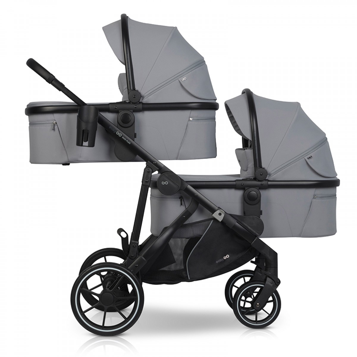 Καρότσι Διδύμων Eurocart EasyGo Duoflex Cloudy Grey (2+2)