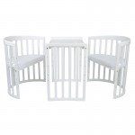 Βρεφικό Κρεβάτι Waldin 7in1 Oval 78x128cm White