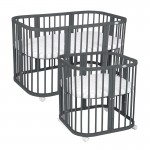 Βρεφικό Κρεβάτι Waldin 7in1 81x128cm Grafite