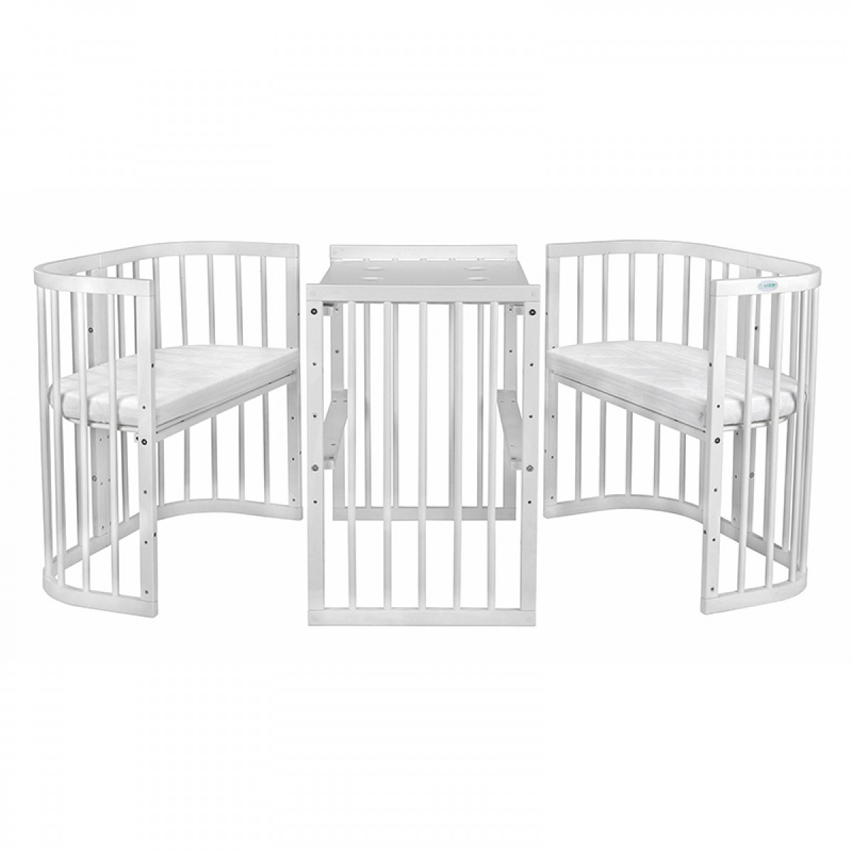 Βρεφικό Κρεβάτι Waldin 7in1 81x128cm White