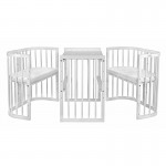 Βρεφικό Κρεβάτι Waldin 7in1 81x128cm White