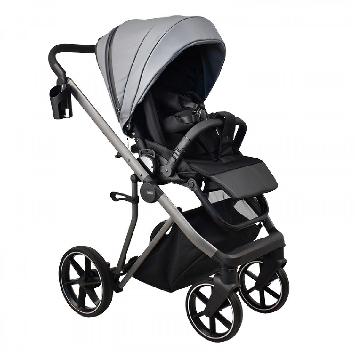 Πολυκαρότσι iBebe Next2 2in1 Eco Leather Grey