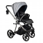 Πολυκαρότσι iBebe Next2 2in1 Eco Leather Grey