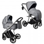 Πολυκαρότσι iBebe Next2 2in1 Eco Leather Grey