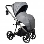 Πολυκαρότσι iBebe Next2 2in1 Eco Leather Grey