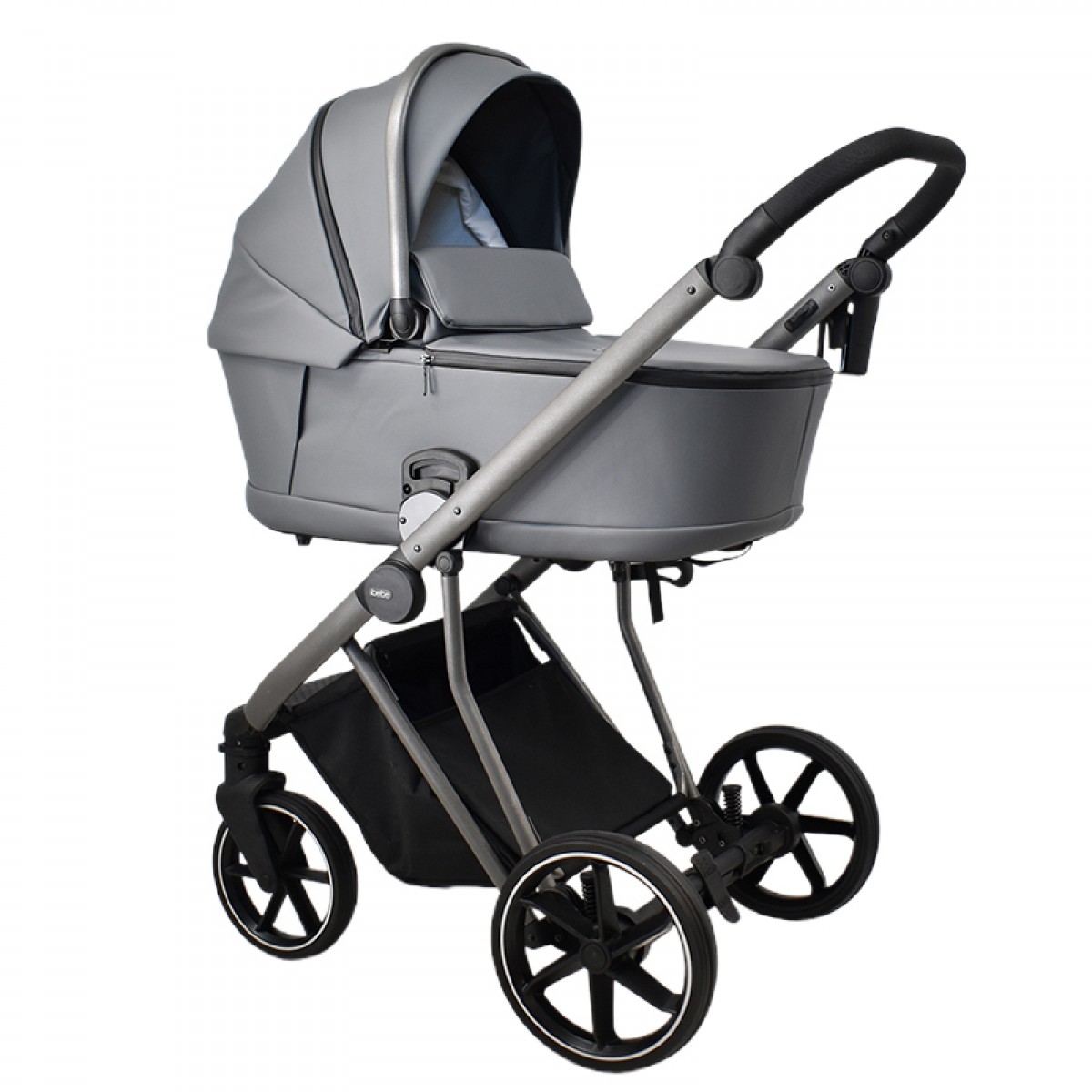 Πολυκαρότσι iBebe Next2 2in1 Eco Leather Grey