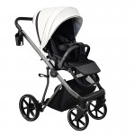 Πολυκαρότσι iBebe Next2 2in1 Eco Leather Light Silver