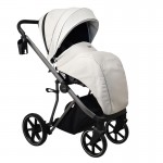 Πολυκαρότσι iBebe Next2 2in1 Eco Leather Light Silver