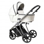 Πολυκαρότσι iBebe Next2 2in1 Eco Leather Light Silver