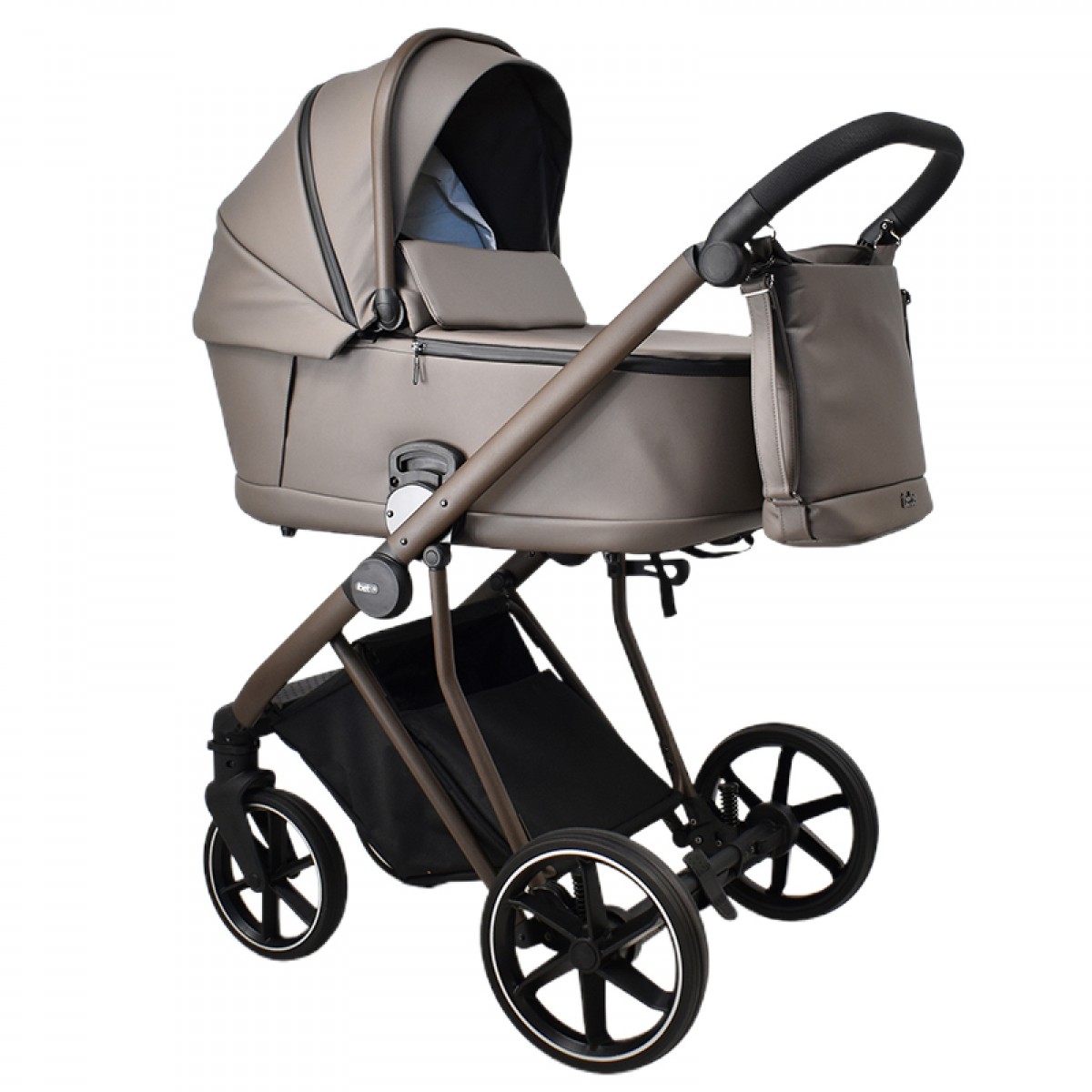 Πολυκαρότσι iBebe Next2 2in1 Eco Leather Latte