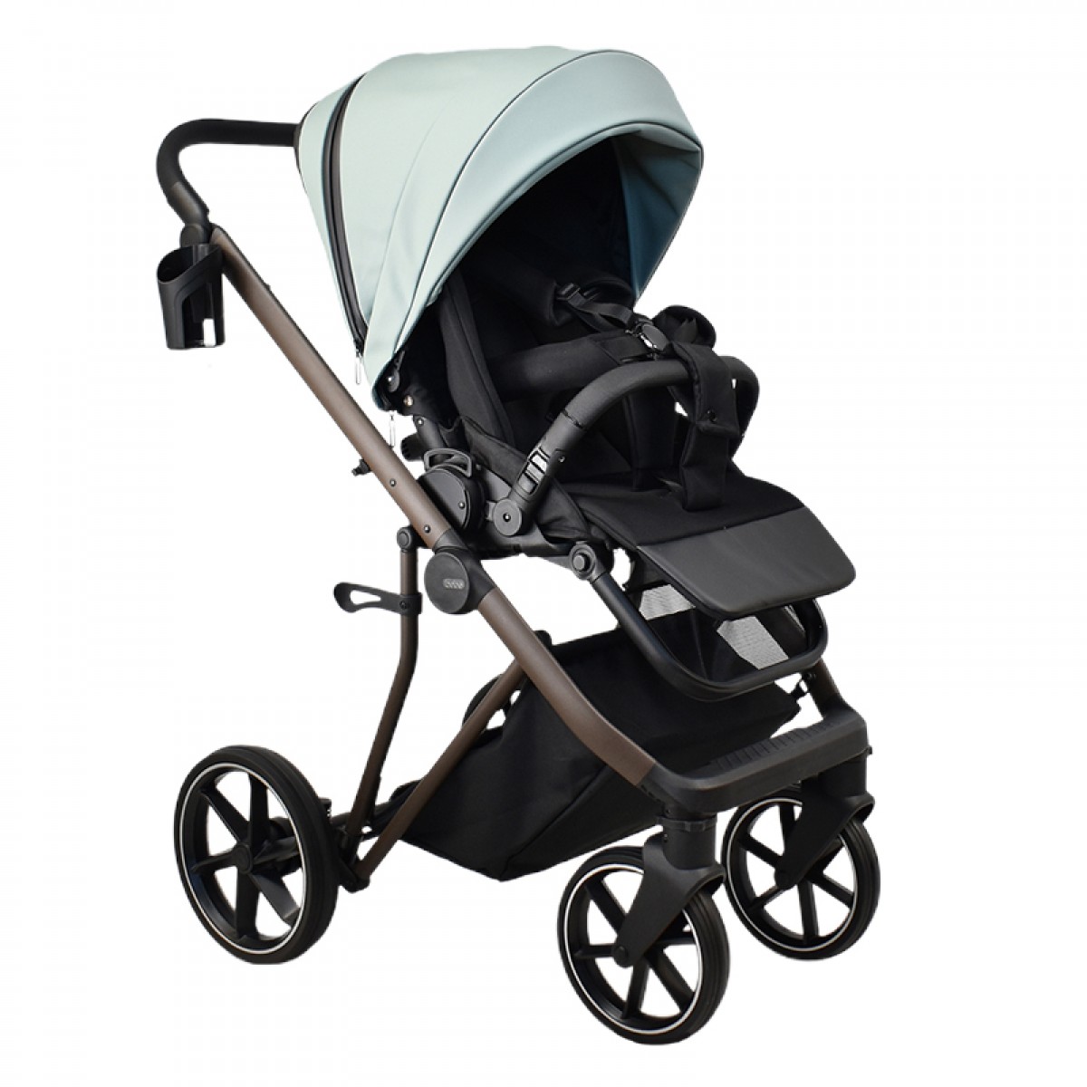 Πολυκαρότσι iBebe Next2 2in1 Eco Leather Mint