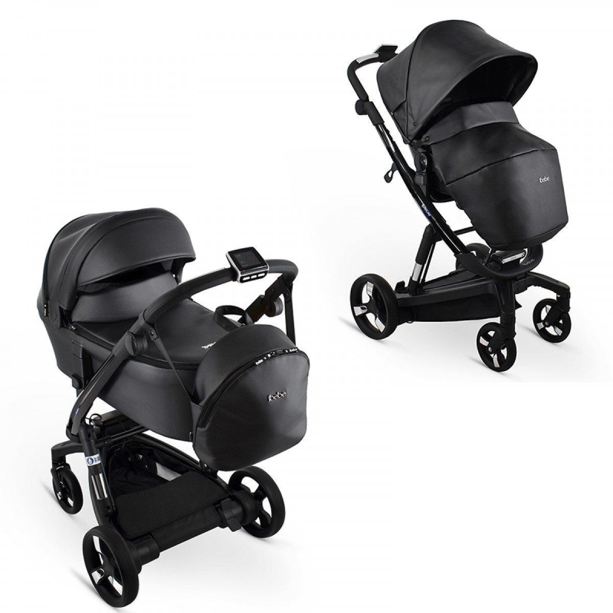 Πολυκαρότσι iBebe iStop&Drive 2in1 Eco Black