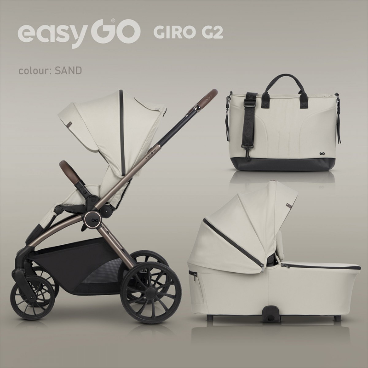 Πολυκαρότσι EasyGo Giro G2 2in1 Sand