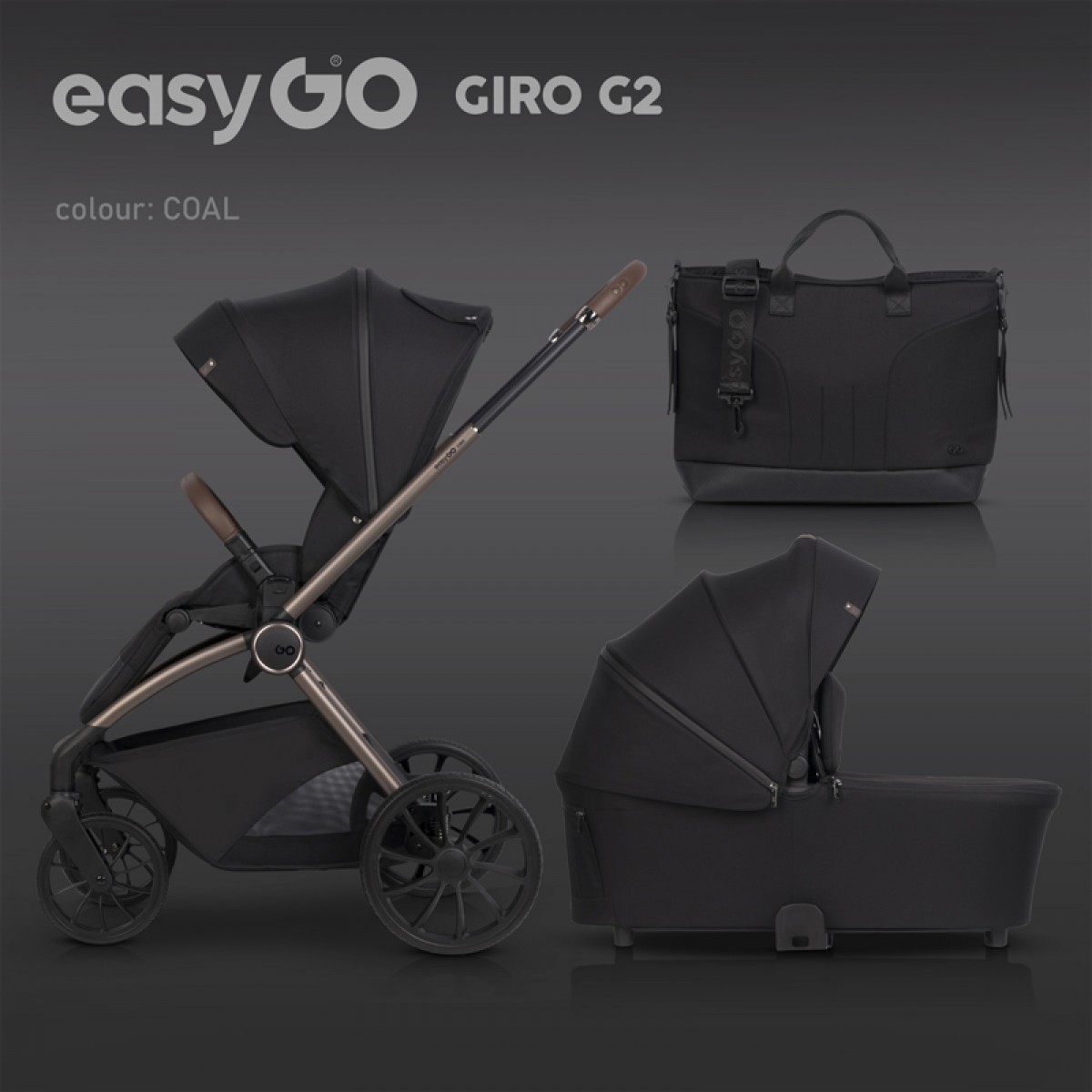 Πολυκαρότσι EasyGo Giro G2 2in1 Coal