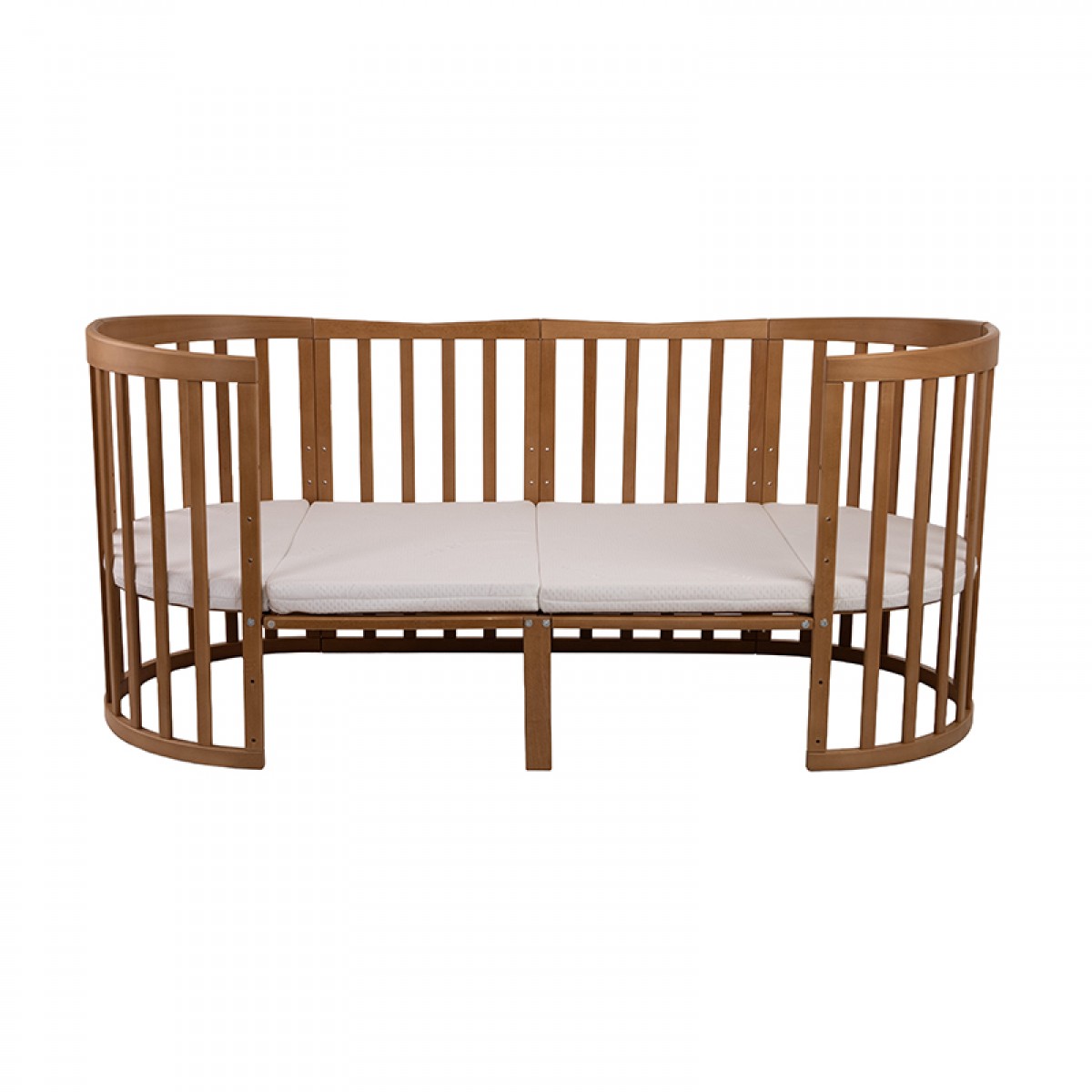 Βρεφικό Κρεβάτι Waldin 7in1 Oval 78x128cm Vintage