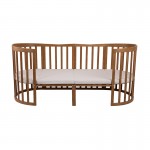 Βρεφικό Κρεβάτι Waldin 7in1 Oval 78x128cm Vintage
