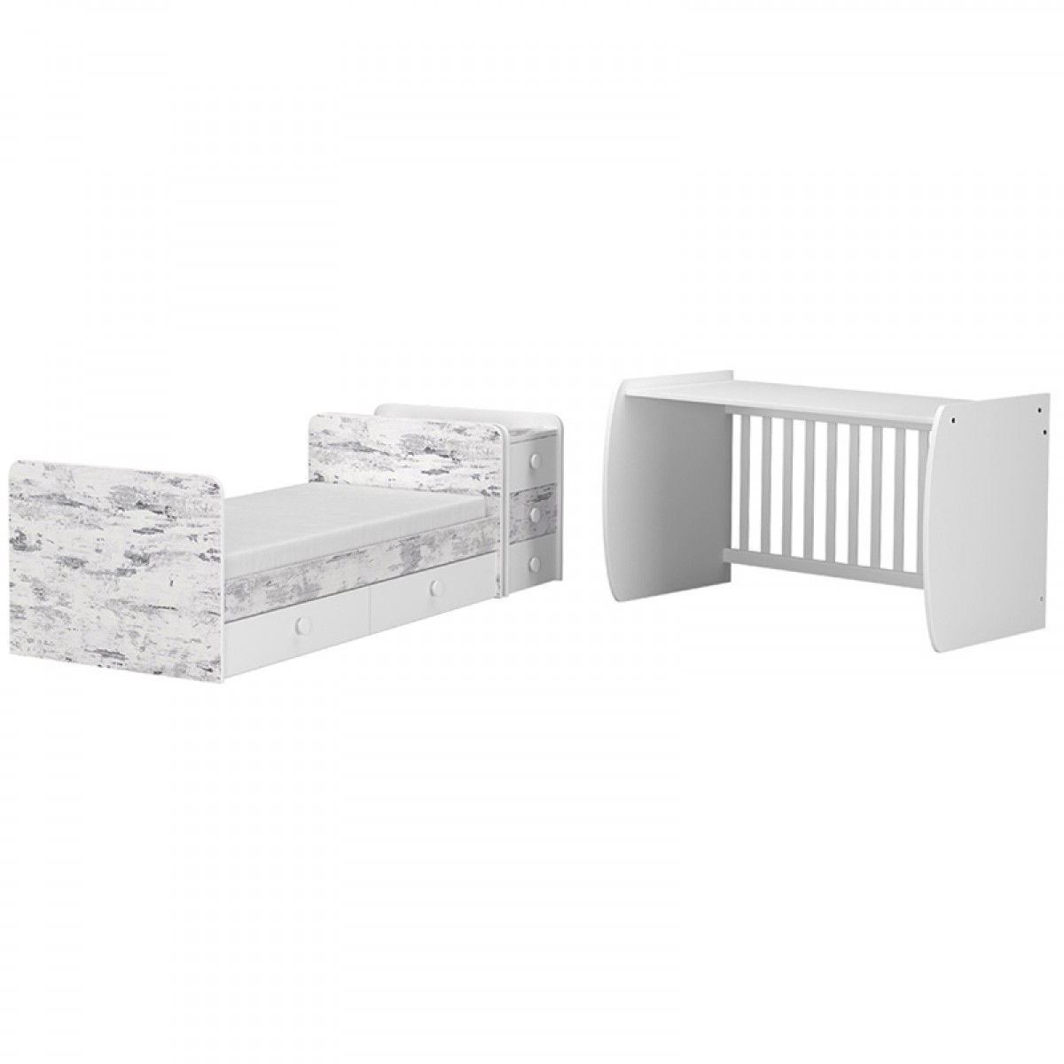 Πολυμορφικό Κρεβάτι Arbor Baby & Junior Grey Antique 20-1