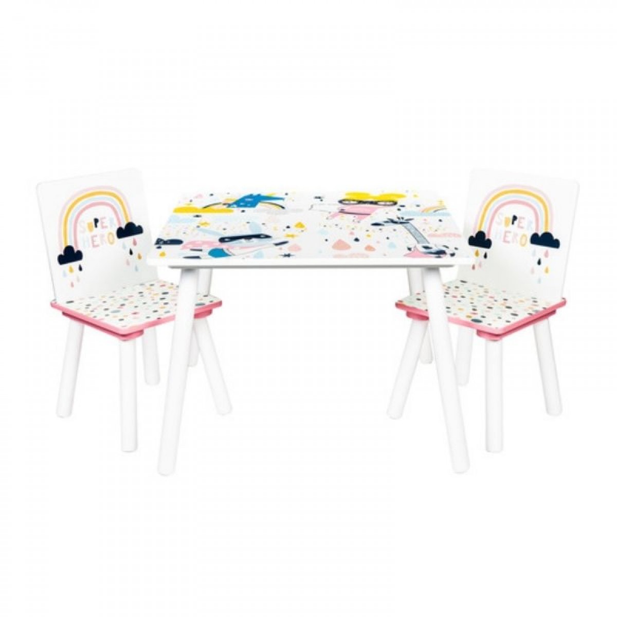 Σετ Γραφείο με 2 Καρέκλες Kidsee Rainbow