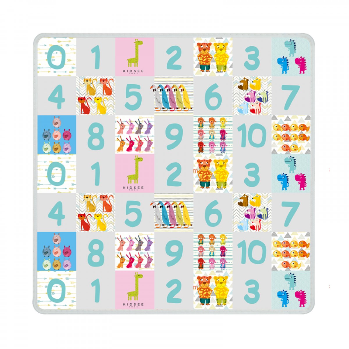 Χαλάκι Δραστηριοτήτων Kidsee 180x180x1,5cm Alphabet Numbers